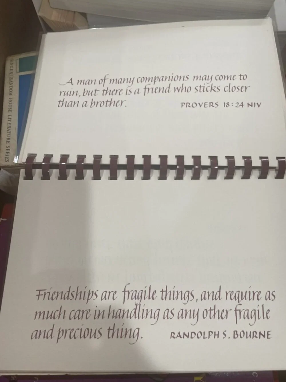 Friends by Jane McKellar: Journal For Diurnal Things; Notes; Birthday; Marriages